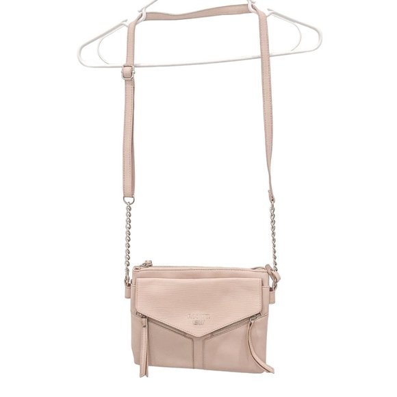 Rosetti Go Fredrick Crossbody Envelope Purse Bag in Taupe Blush Faux Leather - Picture 4 of 11